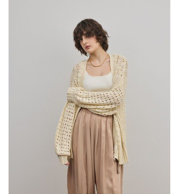 GRACE CONTINENTAL「zipミドルニットカーディガン」|カーディガン|