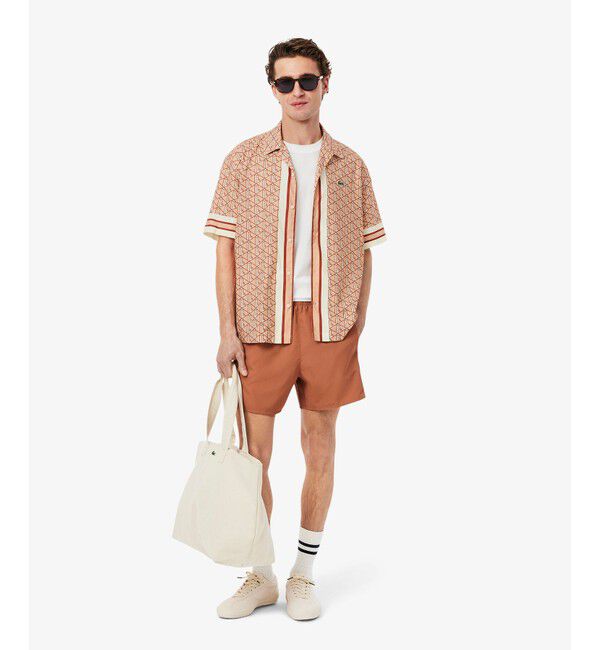 LACOSTE「モノグラムオープンカラーシャツ」|シャツ・ブラウス|