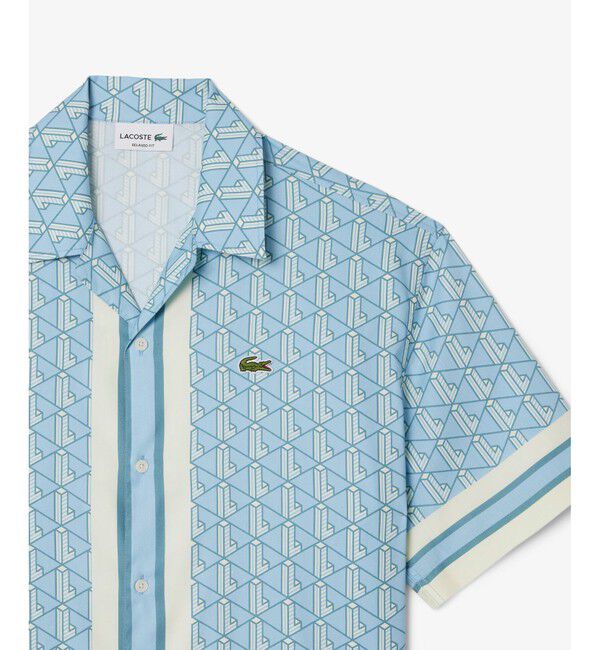 LACOSTE「モノグラムオープンカラーシャツ」|シャツ・ブラウス|