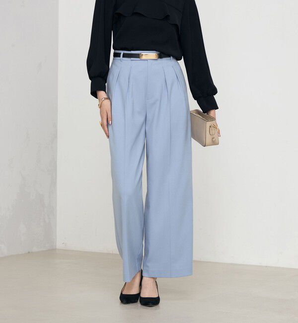 NOLLEY'S「《セットアップ対応》ストレッチツイルワイドパンツ」|その他|