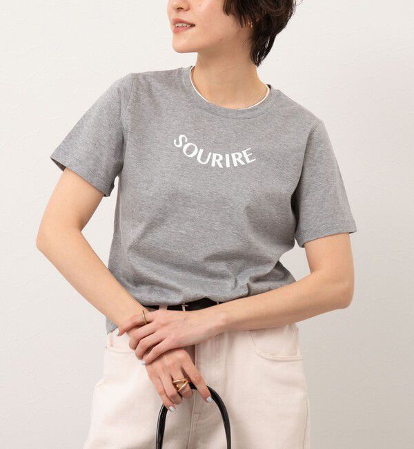 NOLLEY'S sophi「オーガニックコットンロゴT」|Tシャツ・カットソー|ミディアムグレー