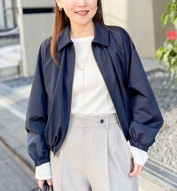 NOLLEY'S sophi「ウォッシャブルツイルライトジップアップブルゾン」|ブルゾン・スタジャン|