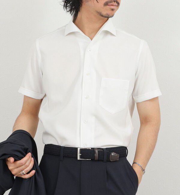 NOLLEY'S goodman「《ビジカジ対応》ノータイシャツ イタリアンカラーSS 26SS」|シャツ・ブラウス|オフホワイト