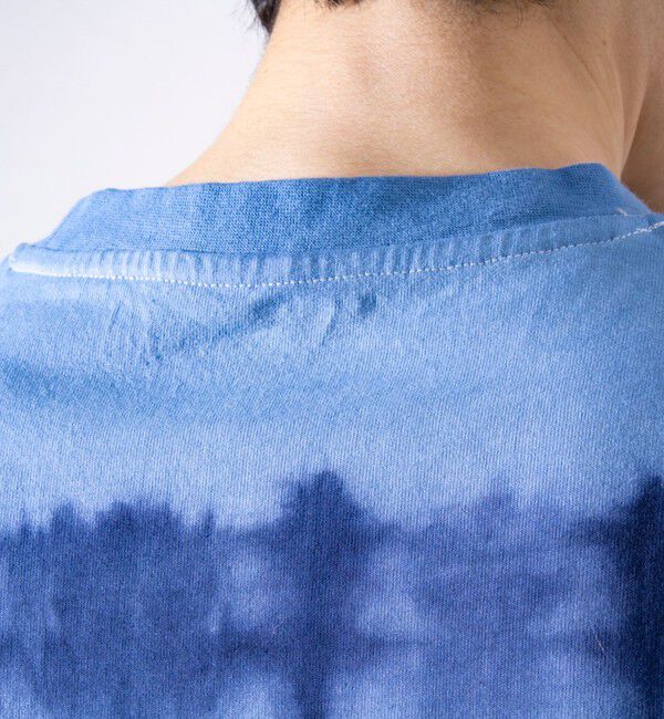 GLOSTER「【GLOSTER/グロスター】16/-綿天竺 タイダイ染め ボーダークルーネックTシャツ」|Tシャツ・カットソー|