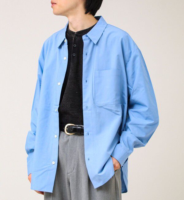 GLOSTER「【ストライプ/無地】レーヨン混 レギュラーカラーシャツ」|シャツ・ブラウス|