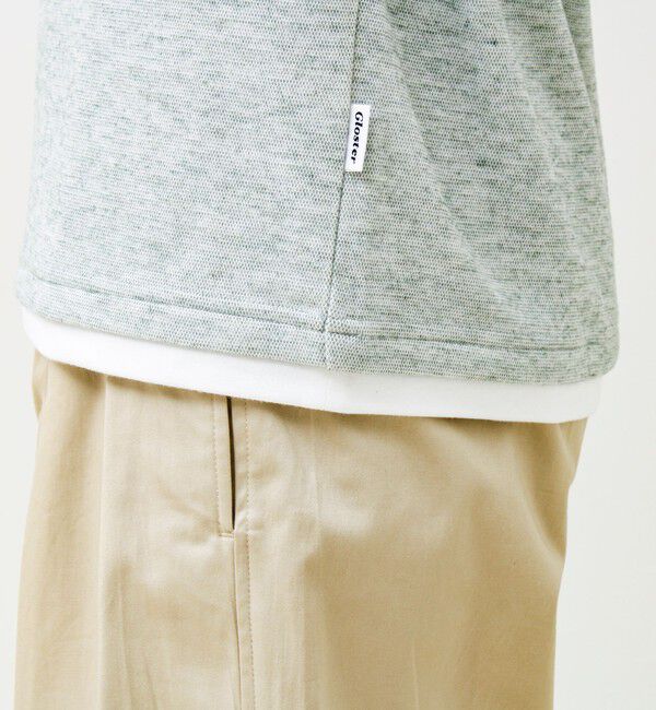 GLOSTER「メランジ微起毛スムース フェイクレイヤード ロンT」|Tシャツ・カットソー|