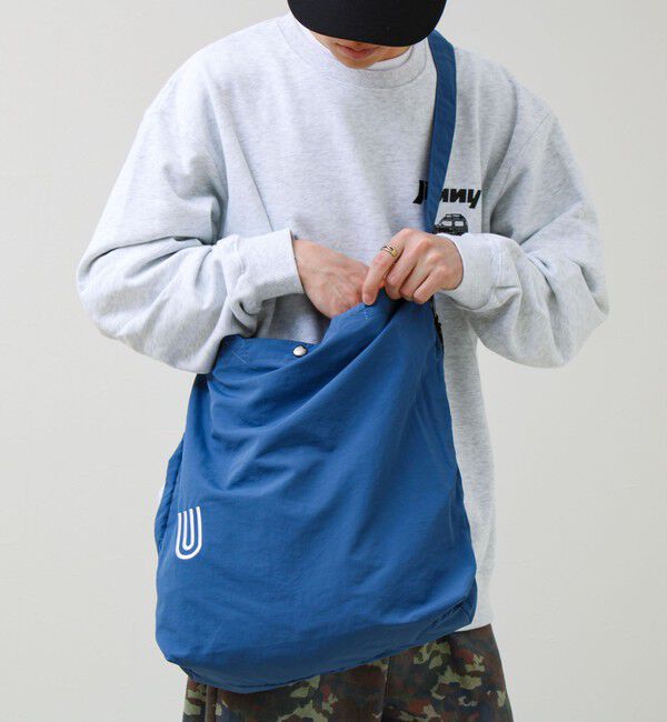 GLOSTER「【UNIVERSAL OVERALL】ウインクルナイロン2WAYショルダー」|ショルダー・メッセンジャー|ブルー