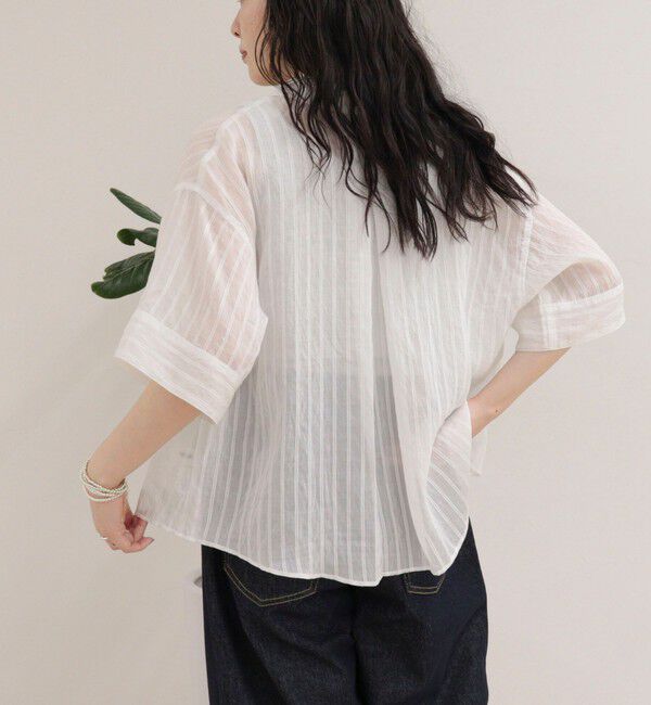 fredy emue「シアーストライプ半袖シャツ」|シャツ・ブラウス|