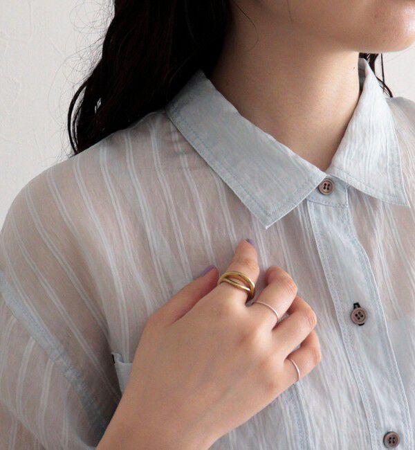 fredy emue「シアーストライプ半袖シャツ」|シャツ・ブラウス|