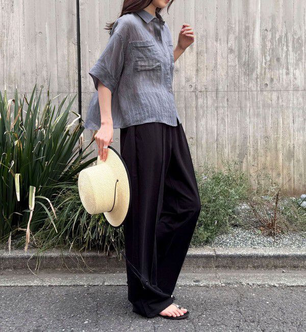 fredy emue「シアーストライプ半袖シャツ」|シャツ・ブラウス|