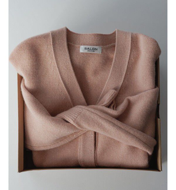 SALON adam et rope'「Starry sky Knit スパンコールVネックカーディガン」|カーディガン|