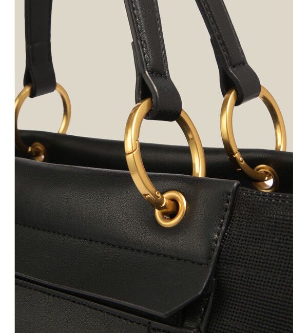 ROPE「【A4対応】チュールメッシュダブルハンドルトートバッグ」|トートバッグ|