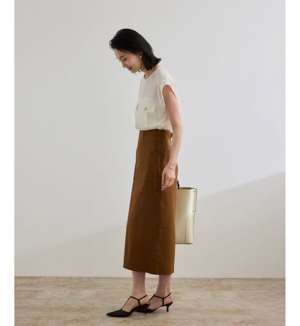 ROPE「【洗える】サファリ シアーブラウス」|シャツ・ブラウス|