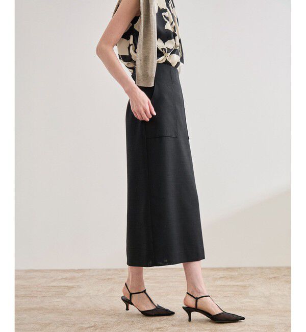 ROPE「リネンライク ポケット付きタイトスカート/イージーケア」|スカート|