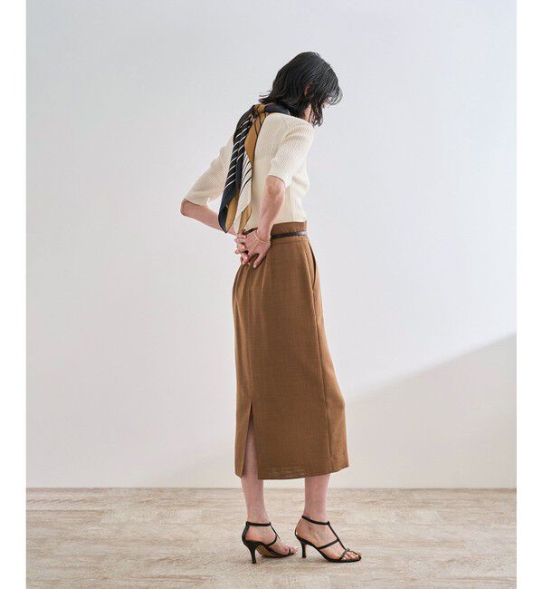 ROPE「リネンライク ポケット付きタイトスカート/イージーケア」|スカート|