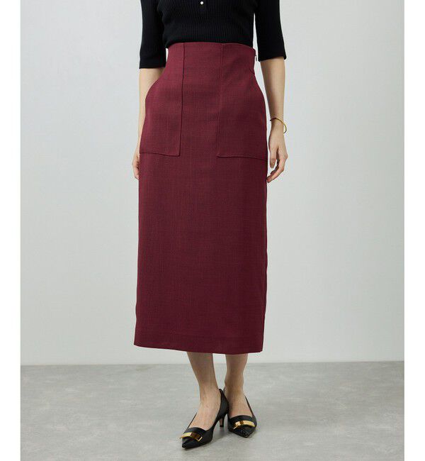 ROPE「リネンライク ポケット付きタイトスカート/イージーケア」|スカート|