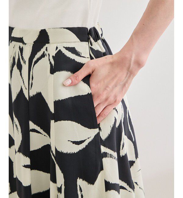 ROPE「DEVEAUXジオメトリックフラワーイージースカート」|スカート|