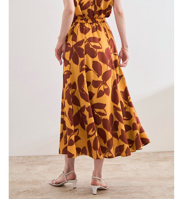 ROPE「DEVEAUXジオメトリックフラワーイージースカート」|スカート|