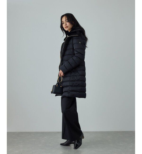 ROPE「サテンロング丈ダウンコート/イージーケア」|ダウン|