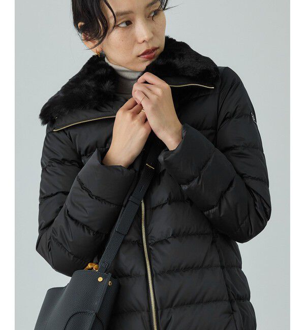 ROPE「サテンロング丈ダウンコート/イージーケア」|ダウン|