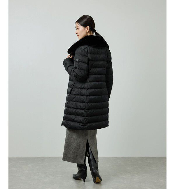 ROPE「サテンロング丈ダウンコート/イージーケア」|ダウン|