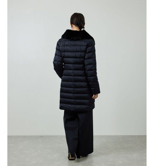 ROPE「サテンロング丈ダウンコート/イージーケア」|ダウン|