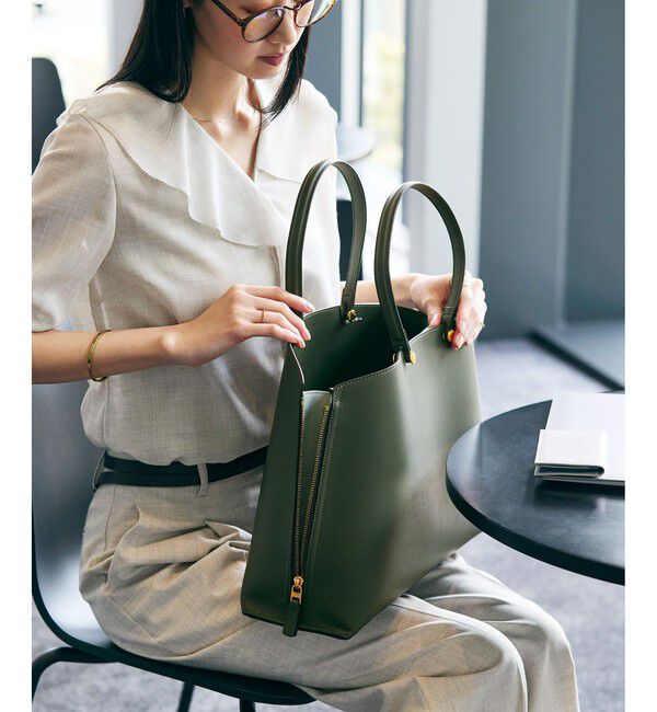 ROPE「【E'POR】【WEB限定】Y BAG Medium+ /A4対応・通勤・26SS」|トートバッグ|ダークグリン(31)