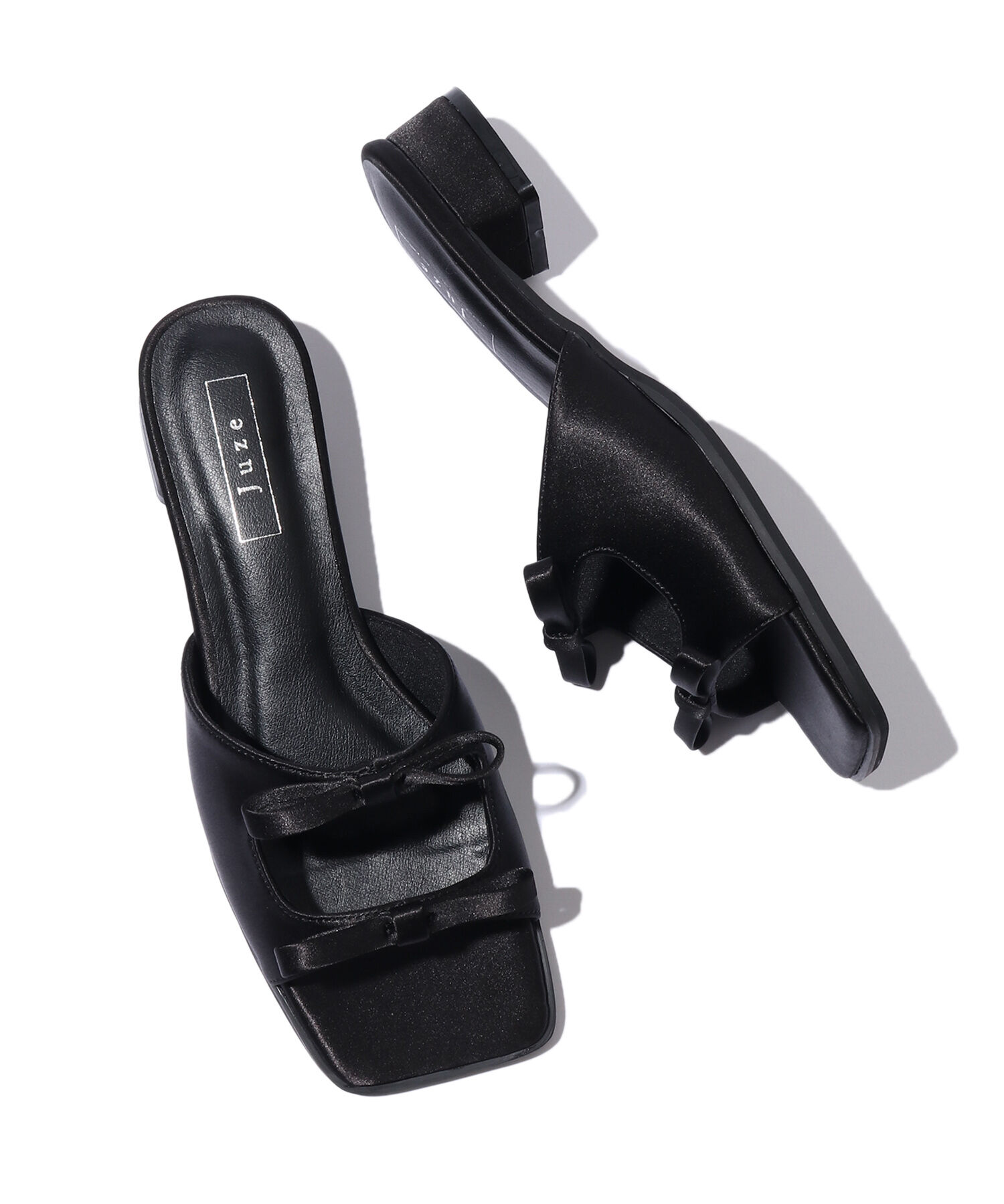 Juze「ダブルサテンリボンサンダル」|サンダル|