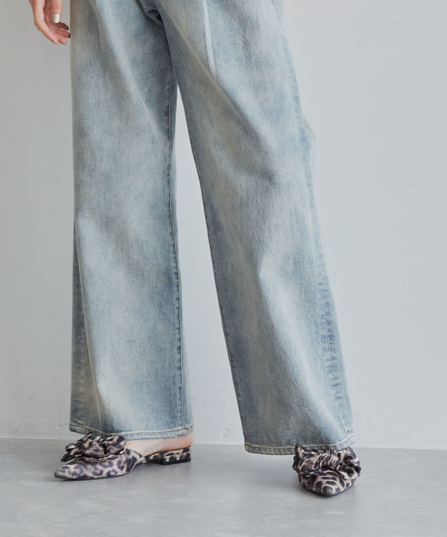 Juze「サテンリボンミュール」|サンダル|