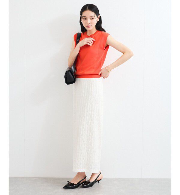 VIS「【新色追加】【接触冷感】膨れジャガードナロースカート」|スカート|