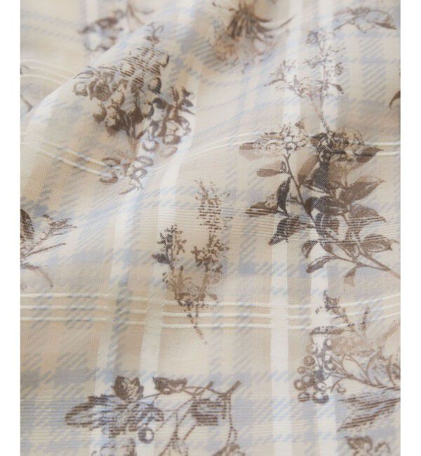 VIS「【洗える】2WAYショルダーシアーチェックブラウス」|シャツ・ブラウス|