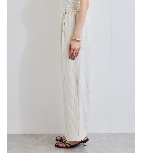 VIS「【接触冷感/UVケア】ピンストライプリラックスワイドパンツ」|チノ|