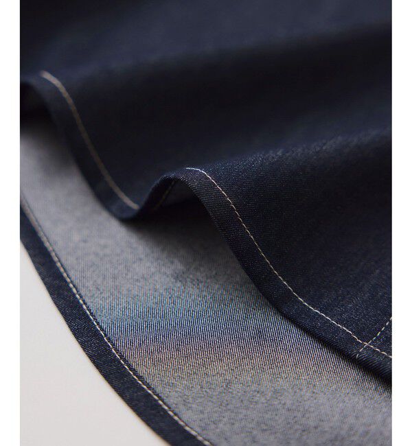 VIS「チェック＆デニムアソートボウタイリボン付きスタンドカラーシャツ」|シャツ・ブラウス|