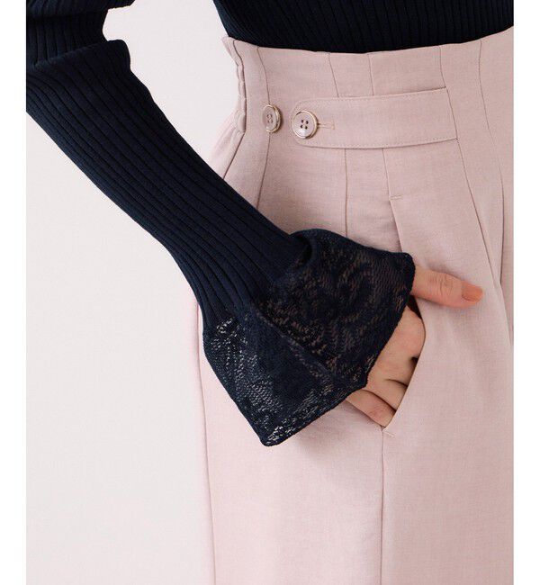 VIS「レース編みドッキングニット」|ニット・セーター|