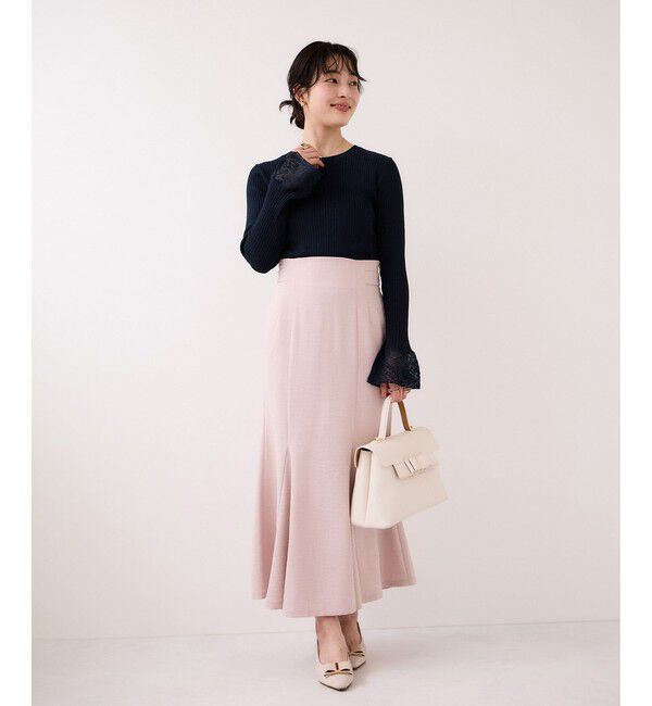 VIS「レース編みドッキングニット」|ニット・セーター|