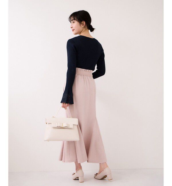 VIS「レース編みドッキングニット」|ニット・セーター|