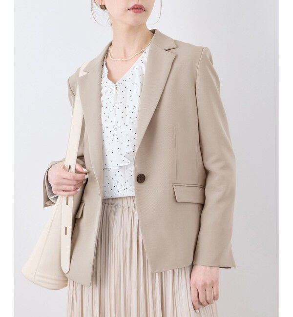 Rope&rsquo;Picnic「360&deg;ウルトラストレッチ テーラードジャケット/ UVカット・花粉ガード・セットアップ対応」|テーラードジャケット|