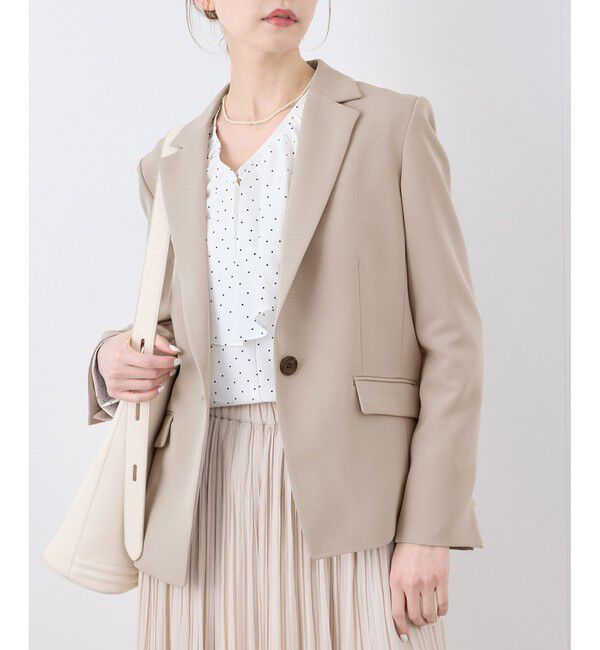 Rope&rsquo;Picnic「360&deg;ウルトラストレッチ テーラードジャケット/ UVカット・花粉ガード・セットアップ対応」|テーラードジャケット|