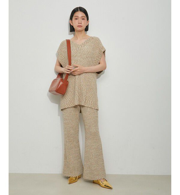 ADAM ET ROPE'「ミックスモールヤーンニットパンツ」|チノ|