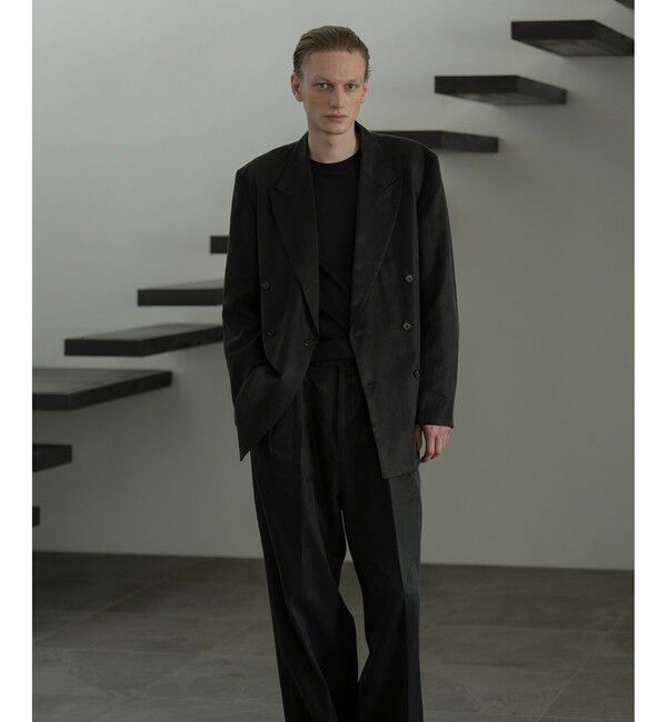 ADAM ET ROPE'「コットンキュプラ ダブルブレスト ジャケット / セットアップ対応」|テーラードジャケット|