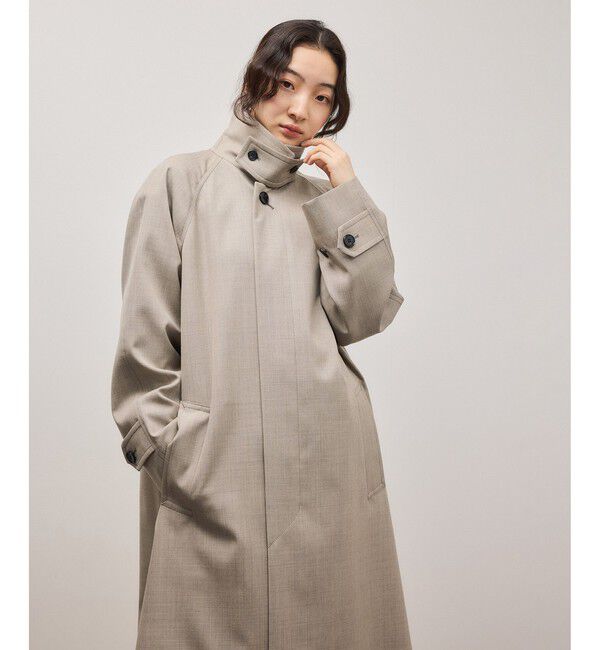 ADAM ET ROPE'「【サステナブル】バルマカーンマキシコート」|ステンカラーコート|