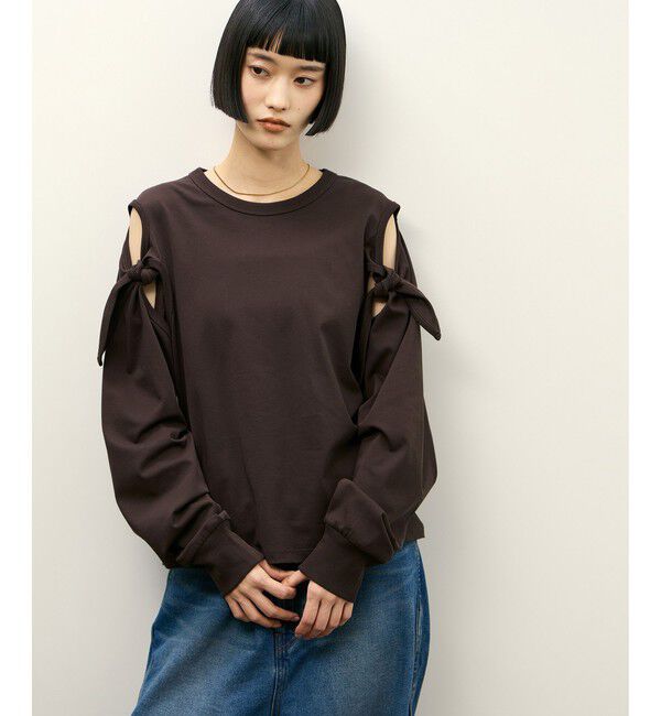ADAM ET ROPE'「2WAYノットプルオーバー」|Tシャツ・カットソー|ブラウン(20)