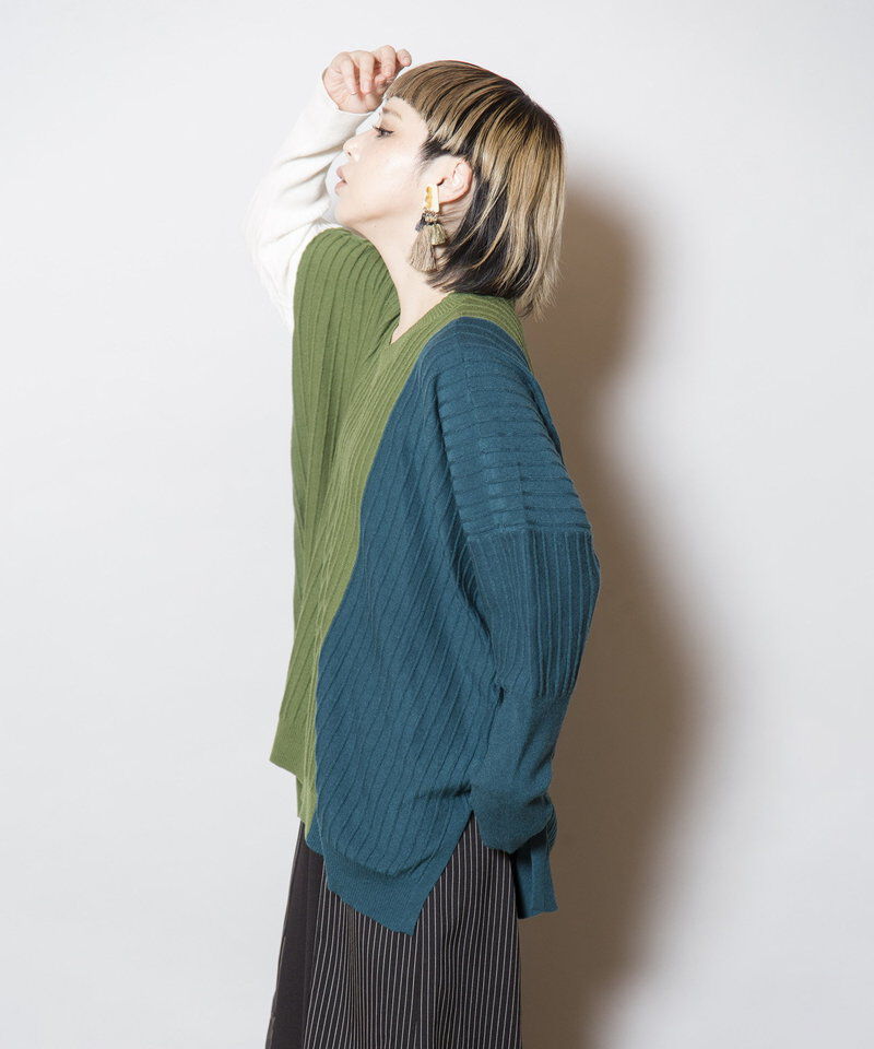  「切替ニットプルオーバー」|ニット・セーター|