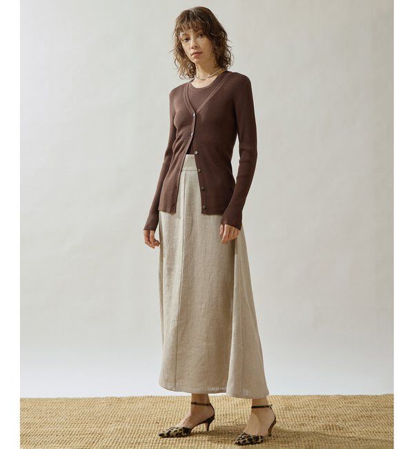 Drawing Numbers「【Drawing Numbers】ヘビーリネンフレアスカート」|スカート|