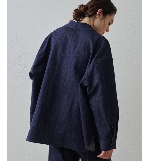 Drawing Numbers「【Drawing Numbers】コットンリネンデニムシャツ」|シャツ・ブラウス|