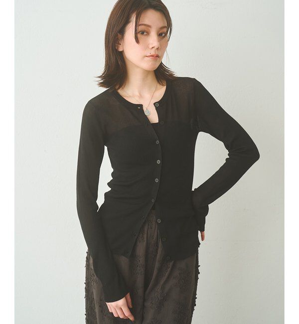  「シアーリブニットカーディガン」|ニット・セーター|