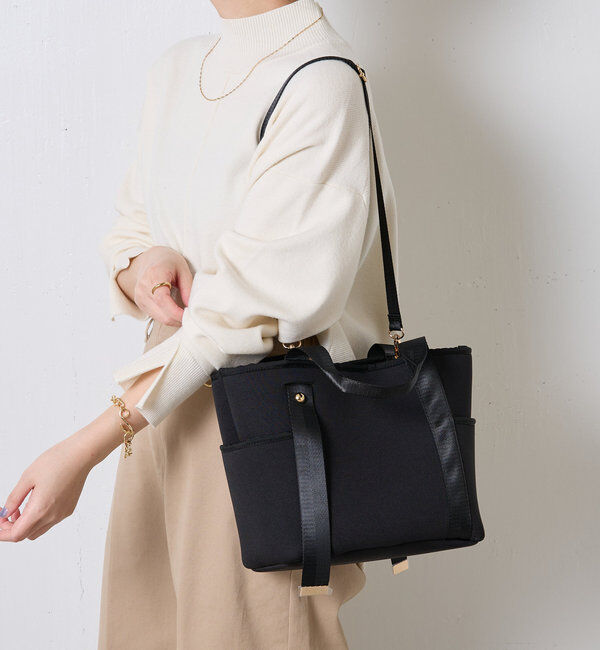  「【軽量/500mlペットボトル収納可】ミニウエットダブルポケットトート」|トートバッグ|