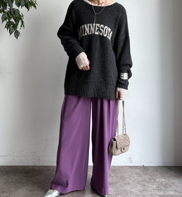  「【累計販売数3万枚突破/21色4サイズ展開！】タックワイドパンツ」|チノ|