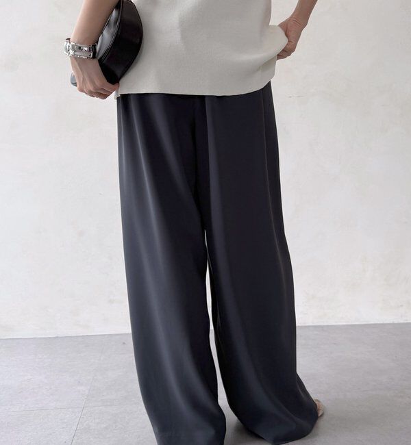  「【累計販売数3万枚突破/21色4サイズ展開！】タックワイドパンツ」|チノ|