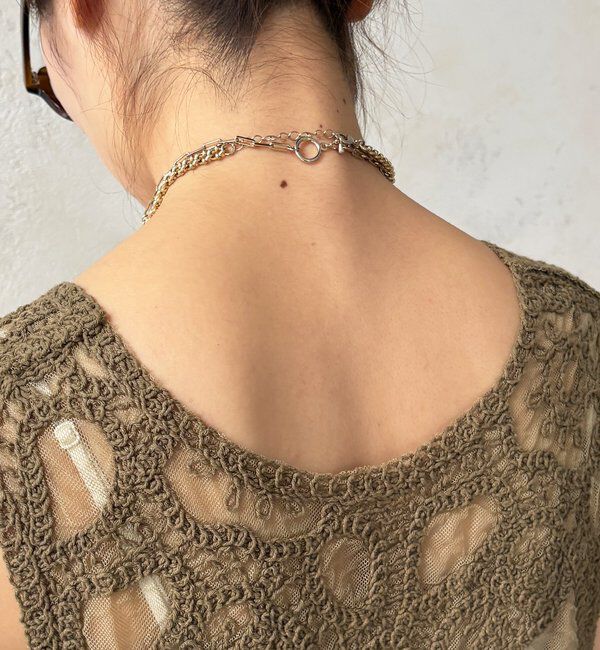  「刺繍前後2WAYレースタンク」|シャツ・ブラウス|